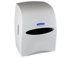 Paper Towel Dispenser SANITOUCH White Plastic Manual Pull Wall Mount
