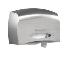 Toilet Tissue Dispenser Kimberly-Clark Professional Silver Stainless Steel Manual Pull Jumbo Roll Wall Mount