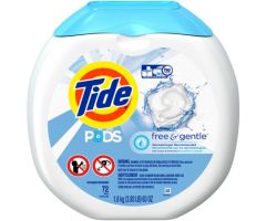 Laundry Detergent Tide Pods free and gentle Liquid Concentrate