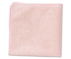 Microfiber Cleaning Cloths, 16 x 16, Pink, 24/Pack