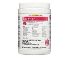 Dispatch Cleaner Disinfectant Towels, 6 3/4 x 8, 150/Can 1022310