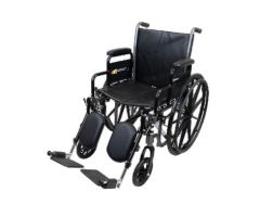 DynaRide S2 Wheelchair - 20" x 16" w/ Detach Desk Arm ELR, Silver Vein