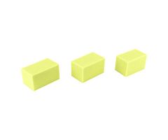 CanDo Hand Therapy Blocks, Yellow (Extra-Soft), Pack of 3, Case of 40