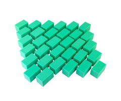 CanDo Hand Therapy Blocks, Green (Firm), Pack of 32, Case of 5