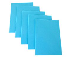 CanDo Memory Foam with PSA, Blue, 1/4" x 8" x 12", Pack of 5
