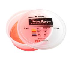 TheraPutty Plus antimicrobial exercise putty, red, 6 ounce