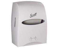 Paper Towel Dispenser Scott Essential White Plastic Manual Pull 1 Roll Wall Mount