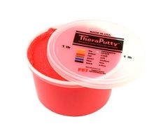 TheraPutty Glitter exercise putty red sparkle light, 1 pound