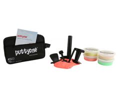 Puttycise TheraPutty set, easy, 5 tools, 4 6oz TheraPutty exercise putty (tan-green)