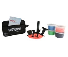 Puttycise TheraPutty set, hard, 5 tools, 4 1lb TheraPutty exercise putty (red-black)