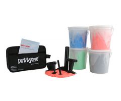 Puttycise TheraPutty set, hard, 5 tools, 4 5lb TheraPutty exercise putty (red-black)
