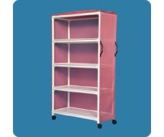 4 Shelf Linen Cart Value Line 3TW Caster 65 lbs. 4 Removable Shelves, 16 Inch Spacing 45 X 20 Inch