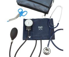 COMBO KIT, BP W/STETHOSCOPE/SHEARS NO LOGO NVY