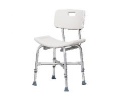 Bariatric Shower Chair w/ Back, White, 1pc/bx