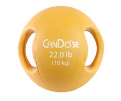 CanDo two-handle medicine ball, 22 lb (10 kg), gold