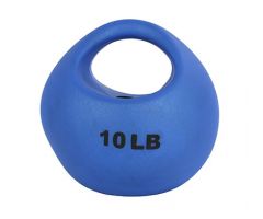 CanDo one-handle medicine ball, 10 lb, blue