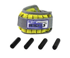 CanDo adjustable wrist weight, 2 lb, yellow, each
