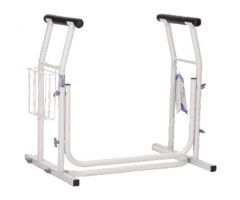 Freestanding Toilet Rail, White