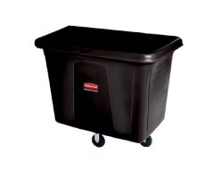 Truck Dumpster Rubbermaid Commercial Products 300 lbs. Cube Black HDPE Open Top