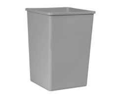 Trash Can Untouchable 35 gal. Square Gray LLDPE Open Top