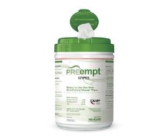 PREempt Surface Disinfectant Cleaner Premoistened Cleanroom Wipe 160 Count Canister Disposable Unscented NonSterile