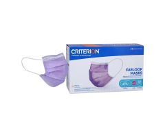 Criterion Earloop Mask ASTM Level 1 Lavender Adult 6 BX/CA