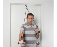 CanDo shoulder pulley w/tubing and handles, x-heavy, black