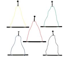 CanDo overdoor pulley with bar and tubing, set of 5 colors (1 ea: yellow through black)