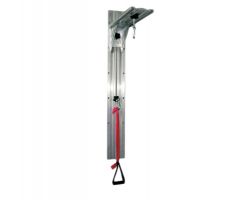CanDo exercise band/tubing wall pulley system, 5' railing complete with overhead section