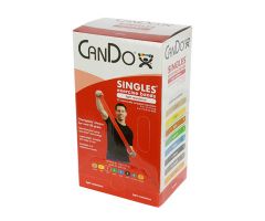 CanDo exercise band, 5-foot Singles, 30-piece dispenser, red