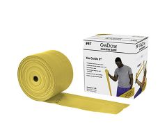 CanDo exercise band, gold, 50 yard dispenser (2 25-yd boxes)