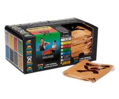 CanDo exercise band, xxx-heavy, gold, 48" strip, case of 40 (2 ea: boxes of 20)