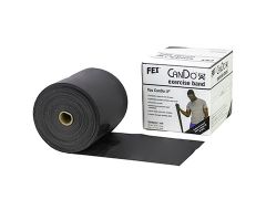 CanDo exercise band, black, 25 yard dispenser