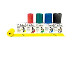 CanDo exercise band set, 25 yard, 5 pc set (1 ea: yellow through black)