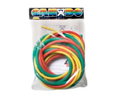 CanDo exercise tubing PEP pack, easy (yellow, red, green)