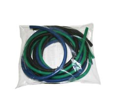 CanDo exercise tubing PEP pack, moderate (green, blue, black)