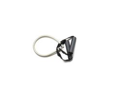 CanDo exercise Tubing-with-Handles, silver, 18"