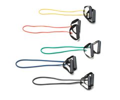 CanDo exercise Tubing-with-Handles, 36", 5 pc set (1 ea: yellow through black)