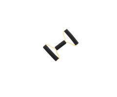 CanDo Bowtie exercise tubing, yellow, 14"