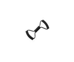 CanDo Bowtie exercise tubing, black, 14"