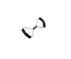 CanDo Bowtie exercise tubing, silver, 14"