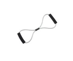 CanDo Bowtie exercise tubing, silver, 22"
