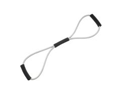 CanDo Bowtie exercise tubing, silver, 30"