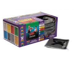 CanDo latex-free exercise band, x-light, yellow, 48" strip, 40 each