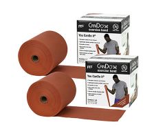 CanDo Twin-Pak latex-free exercise band, yellow, 100 yard (2 50-yd boxes)