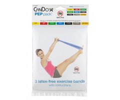 CanDo latex-free exercise band, xxx-heavy, gold, 48" strip, case of 40 (2ea: boxes of 20)