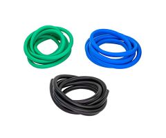 CanDo latex-free exercise tubing PEP pack, moderate (green, blue, black)