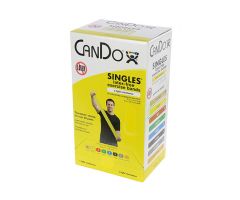 CanDo latex-free exercise band, 5-foot Singles, 30-piece dispenser, yellow