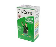 CanDo latex-free exercise band, 5-foot Singles, 30-piece dispenser, green