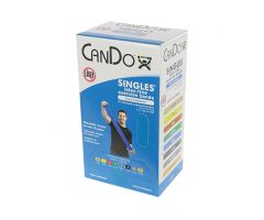 CanDo latex-free exercise band, 5-foot Singles, 30-piece dispenser, blue